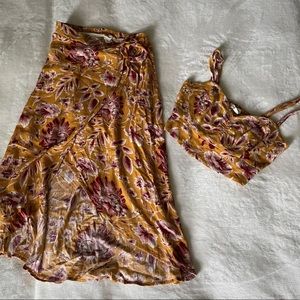 Aeropostale floral tank and skirt set
